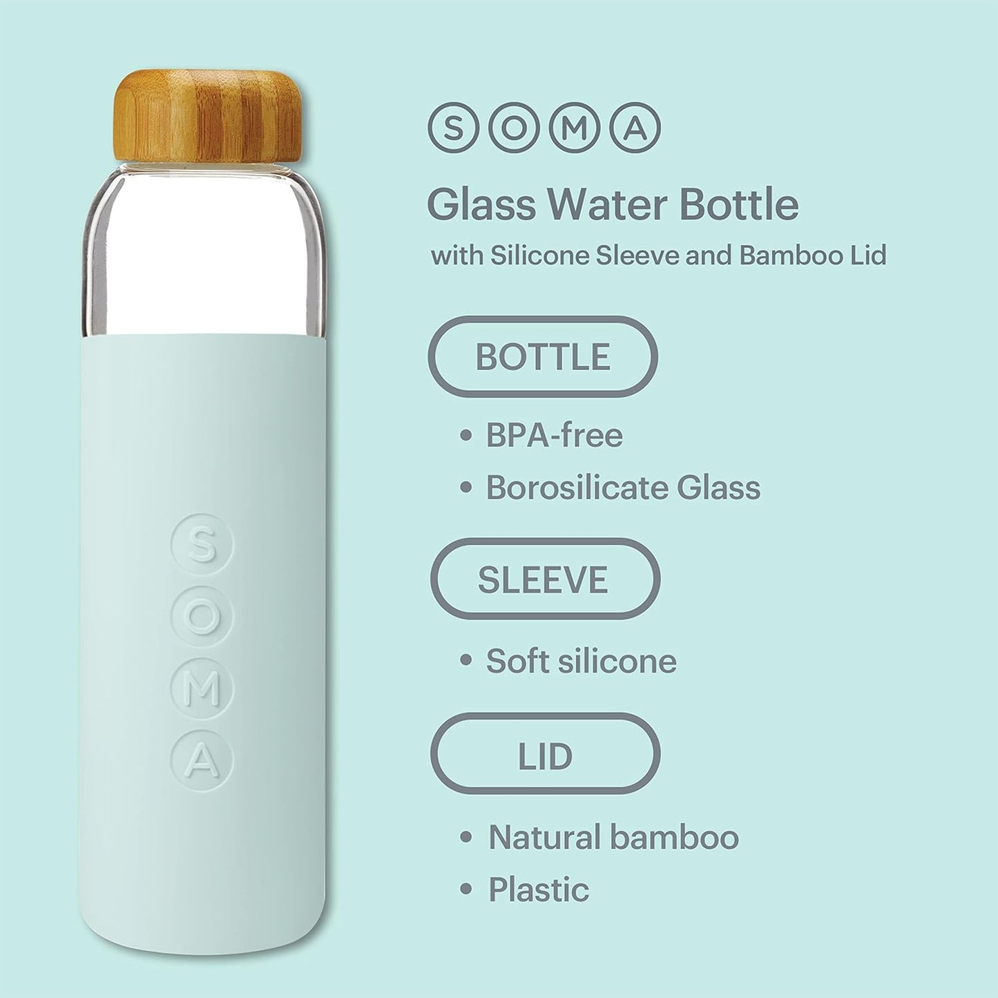 Eco-Friendly Water Bottle with Silicone Sleeve